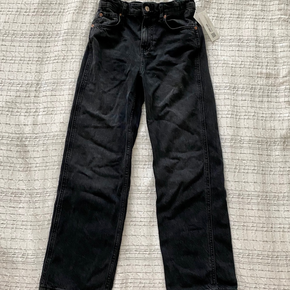 Zara Girls Jeans - Straight Fit, Size 11-12 Black